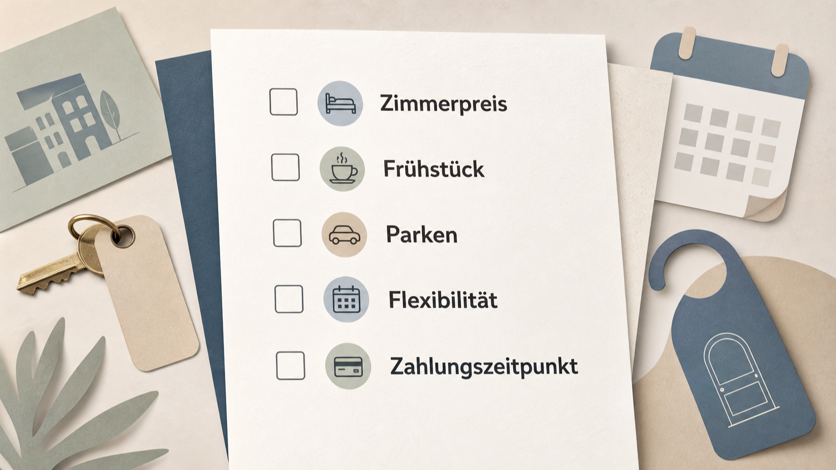 Redaktionelle Illustration zu B&B HOTELS Test 2026: Zimmer, Check-in, Frühstück und praktische Grenzen